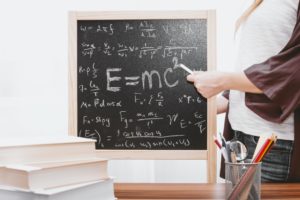 blackboard with equation